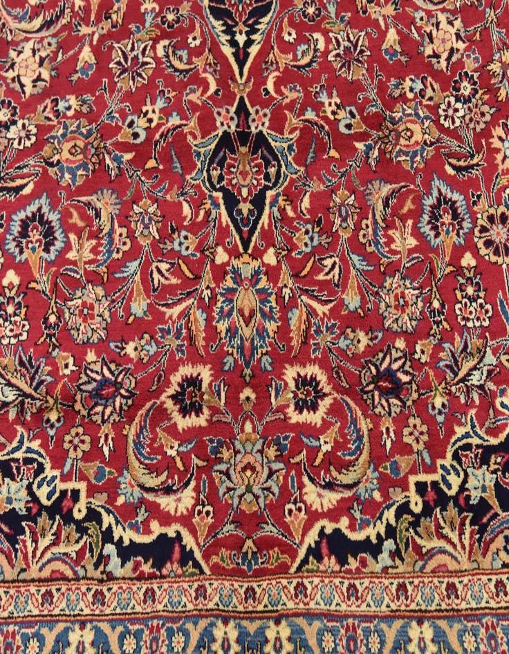 Detail image of 9' 9 x 12' 10 Hand Knotted Mashad Persian Wool Rug