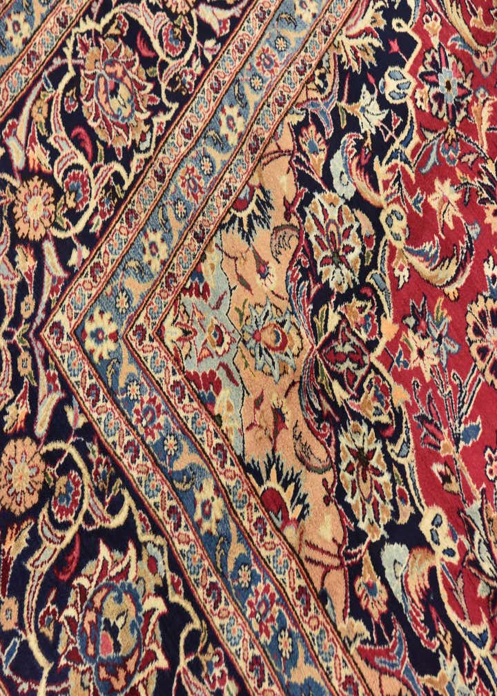 9' 9 x 12' 10 Hand Knotted Mashad Persian Wool Rug
