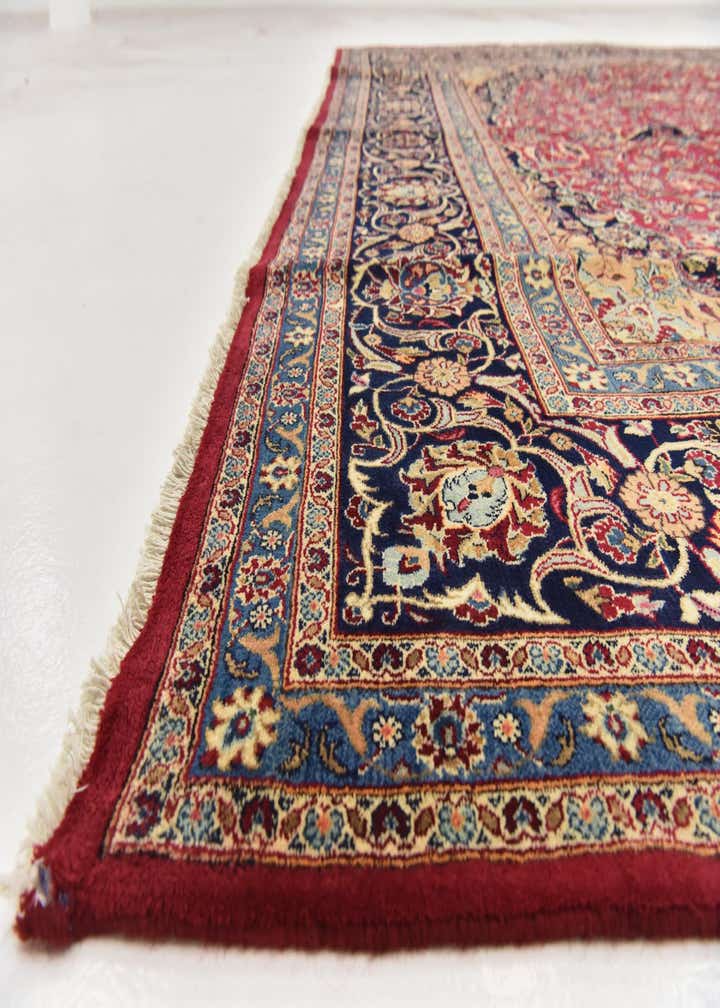 9' 9 x 12' 10 Hand Knotted Mashad Persian Wool Rug