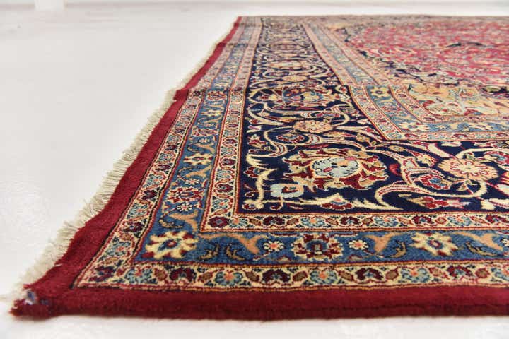 9' 9 x 12' 10 Hand Knotted Mashad Persian Wool Rug