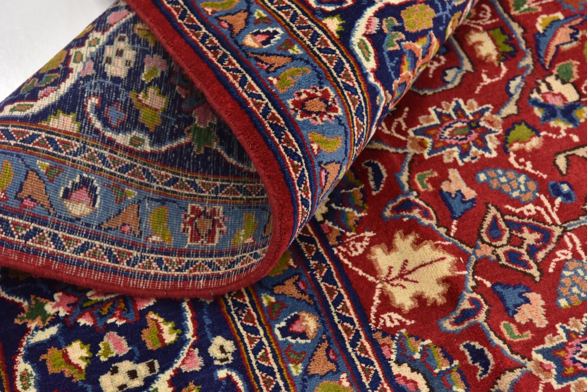 9' 6 x 12' 9 Hand Knotted Mashad Persian Wool Rug