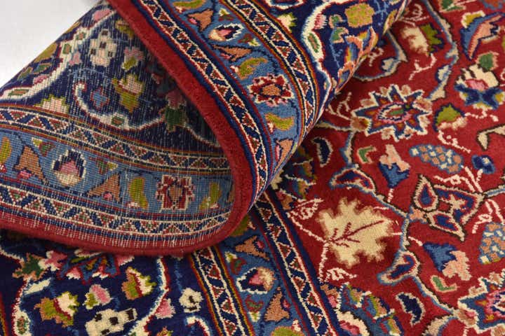 9' 6 x 12' 9 Hand Knotted Mashad Persian Wool Rug