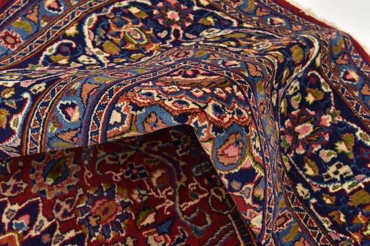 9' 6 x 12' 9 Hand Knotted Mashad Persian Wool Rug