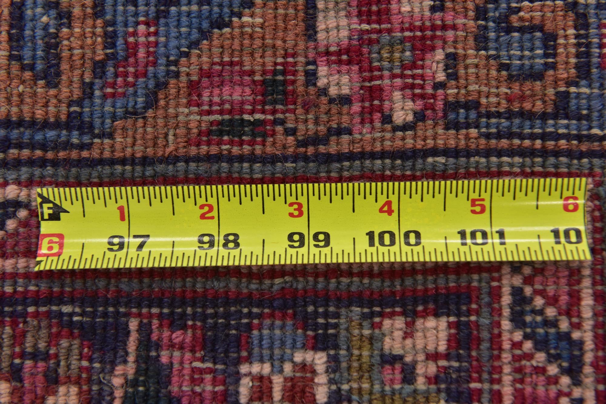 9' 9 x 13' Hand Knotted Mashad Persian Wool Rug