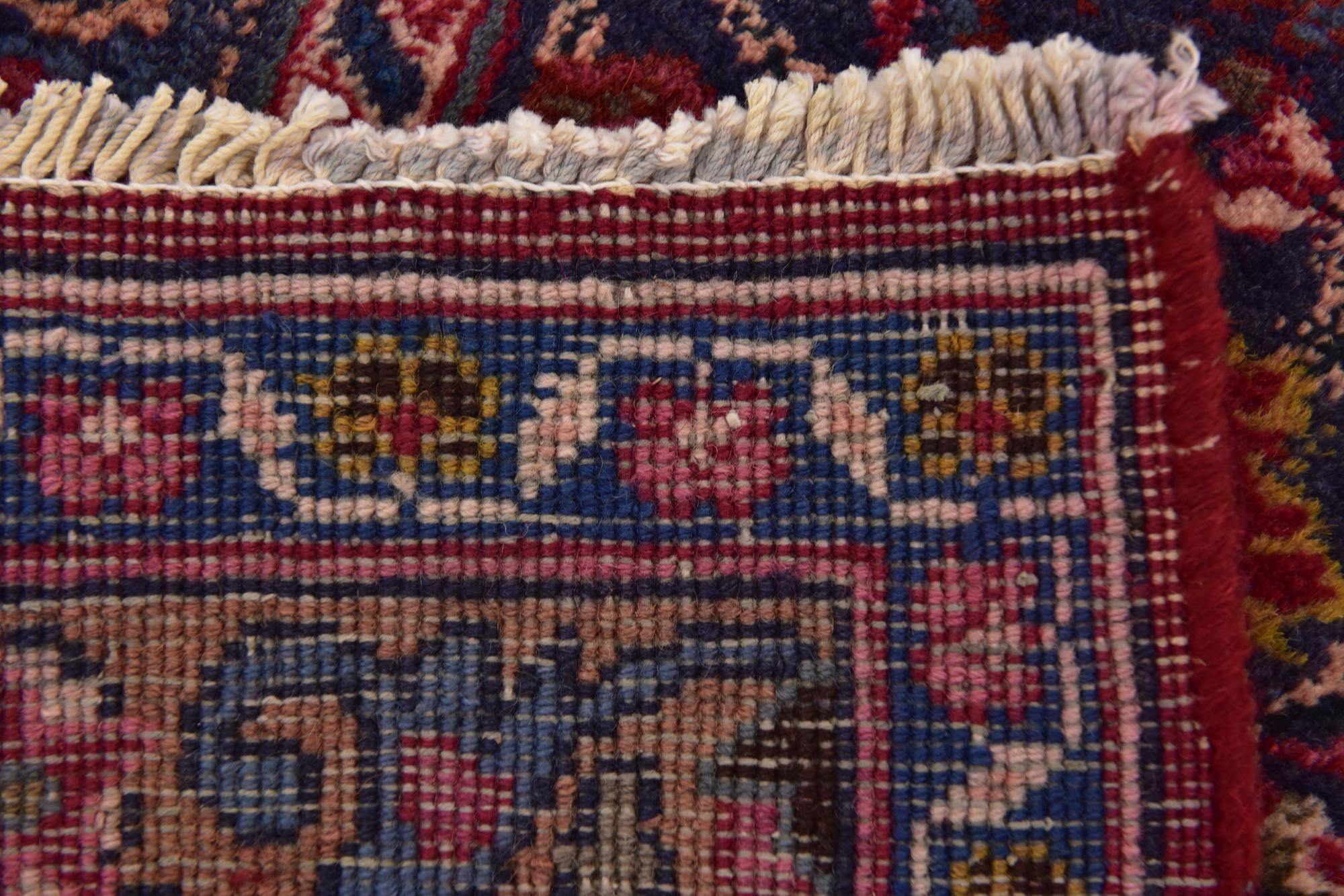 9' 9 x 13' Hand Knotted Mashad Persian Wool Rug