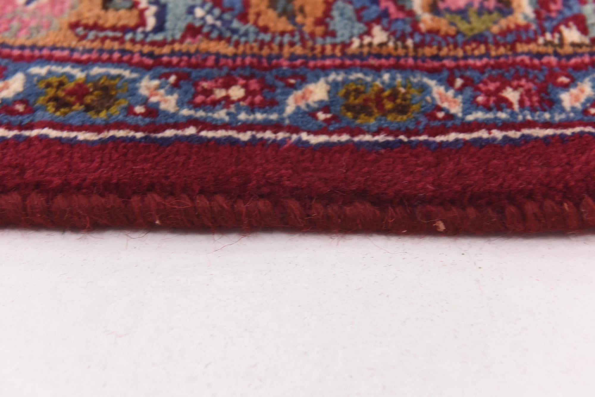 9' 9 x 13' Hand Knotted Mashad Persian Wool Rug