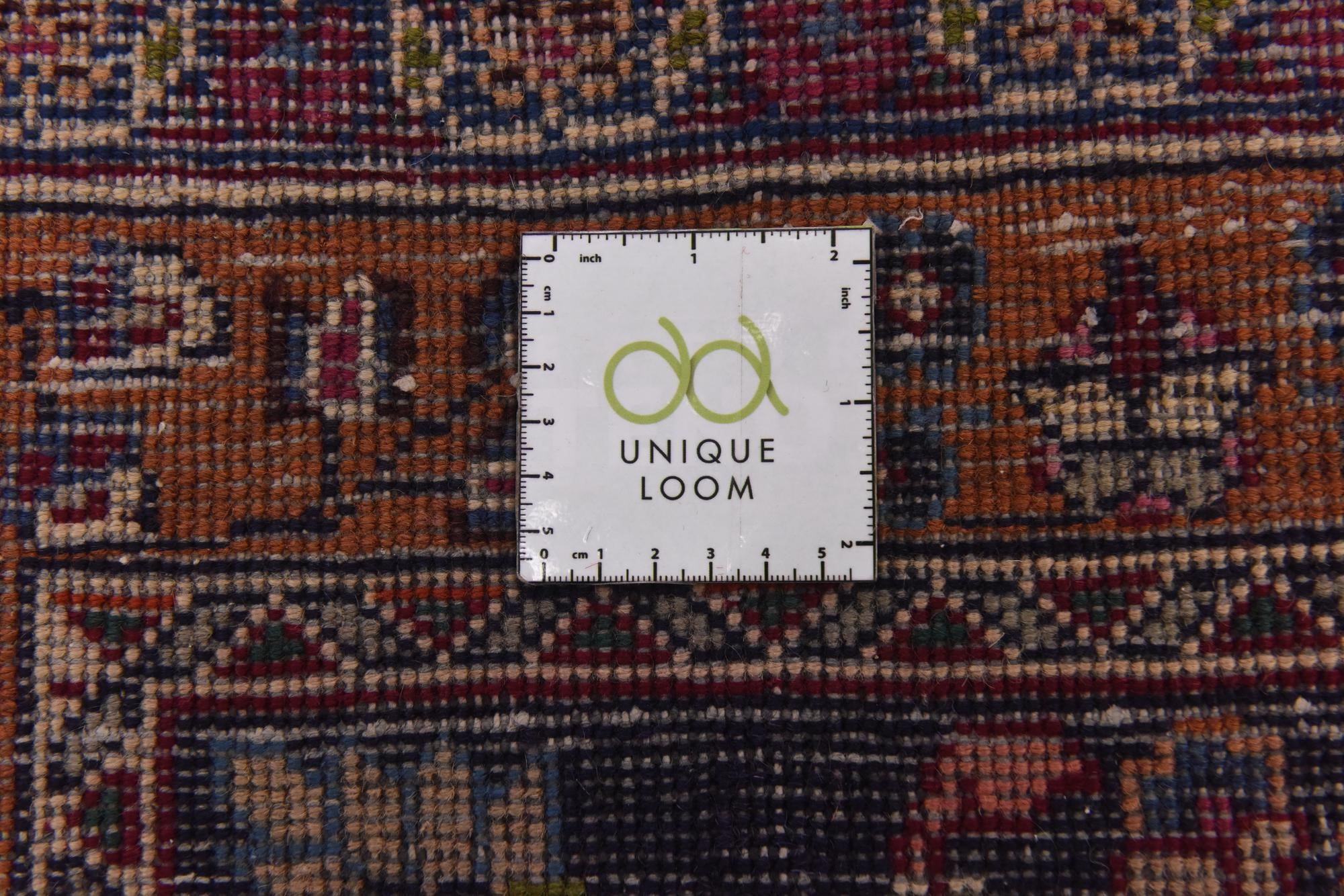 9' 6 x 12' 9 Hand Knotted Mashad Persian Wool Rug