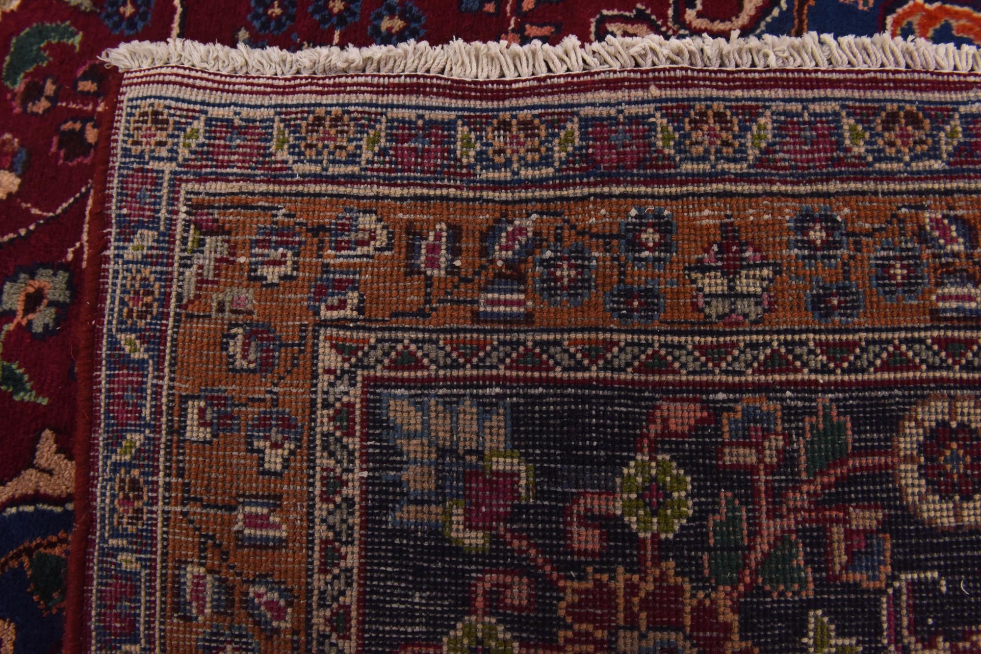 9' 6 x 12' 9 Hand Knotted Mashad Persian Wool Rug