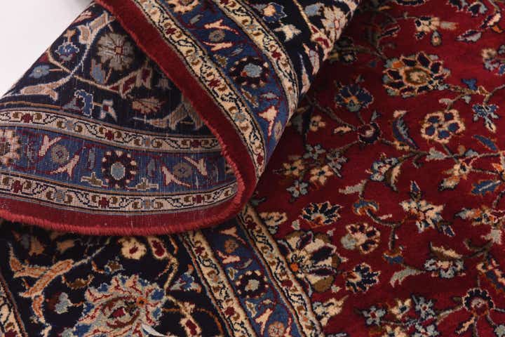 10' x 12' 6 Hand Knotted Mashad Persian Wool Rug