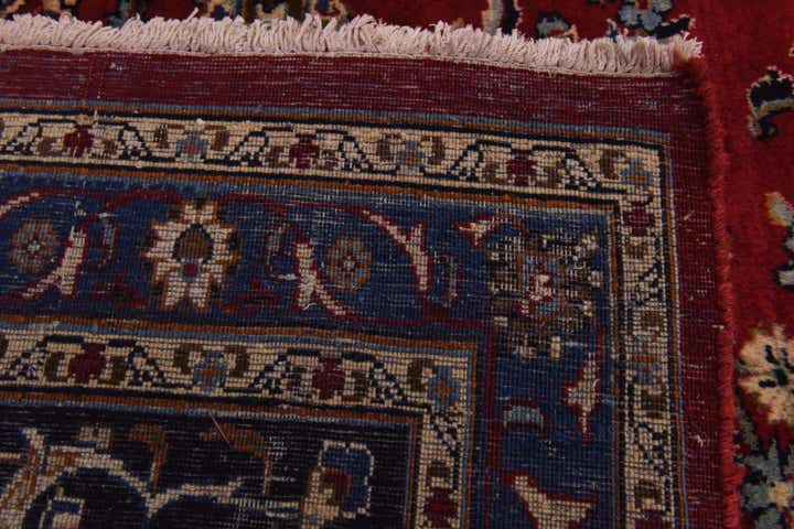 10' x 12' 6 Hand Knotted Mashad Persian Wool Rug