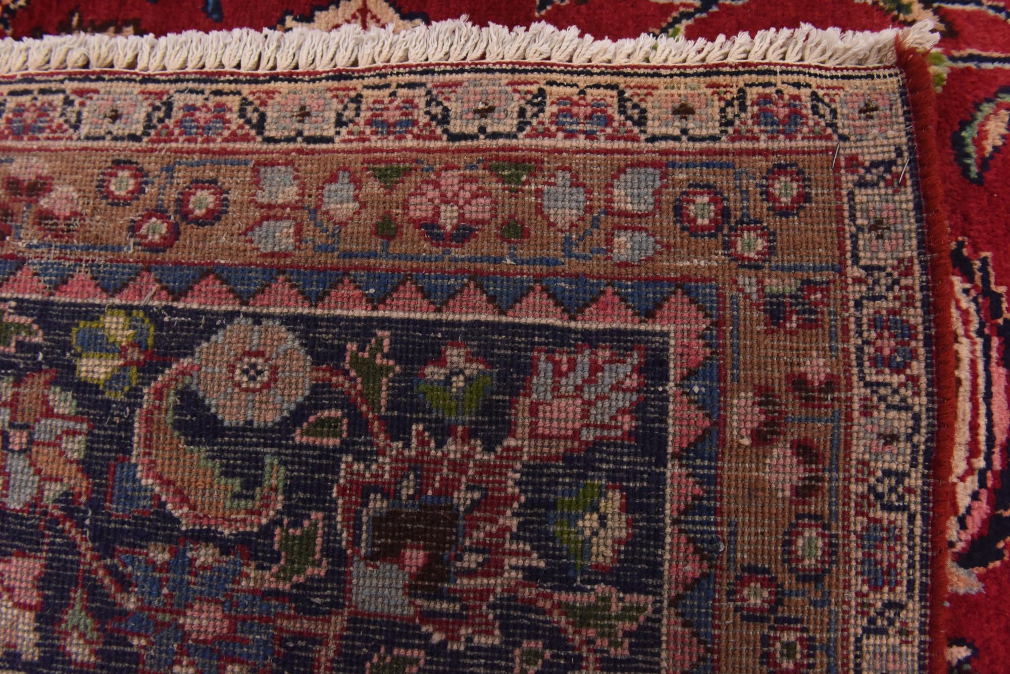 9' 7 x 12' 8 Hand Knotted Mashad Persian Wool Rug
