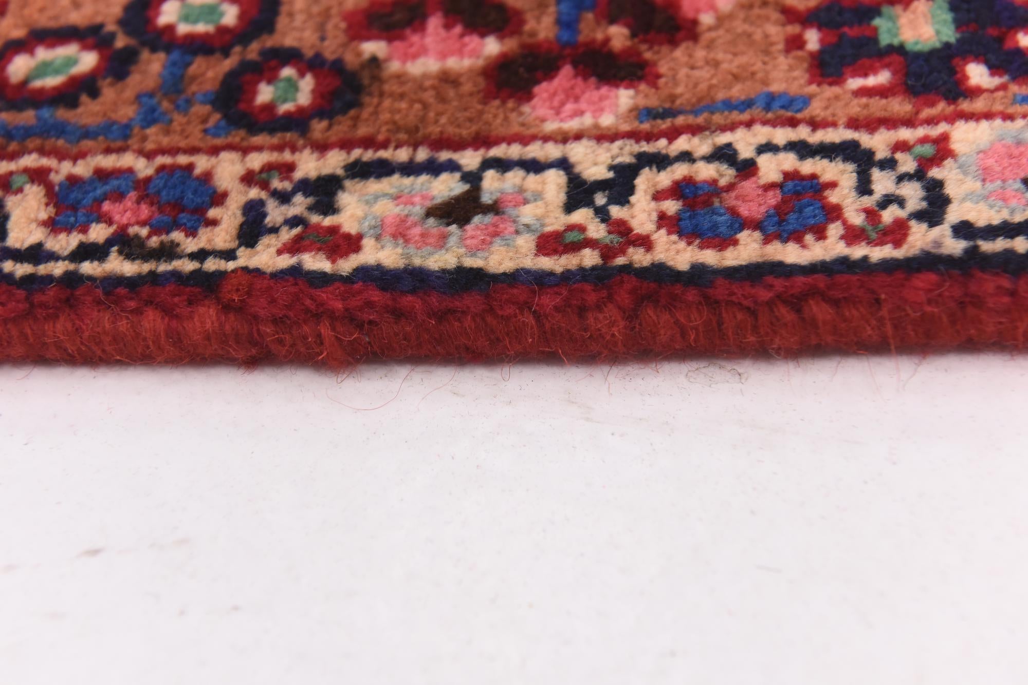 9' 7 x 12' 8 Hand Knotted Mashad Persian Wool Rug
