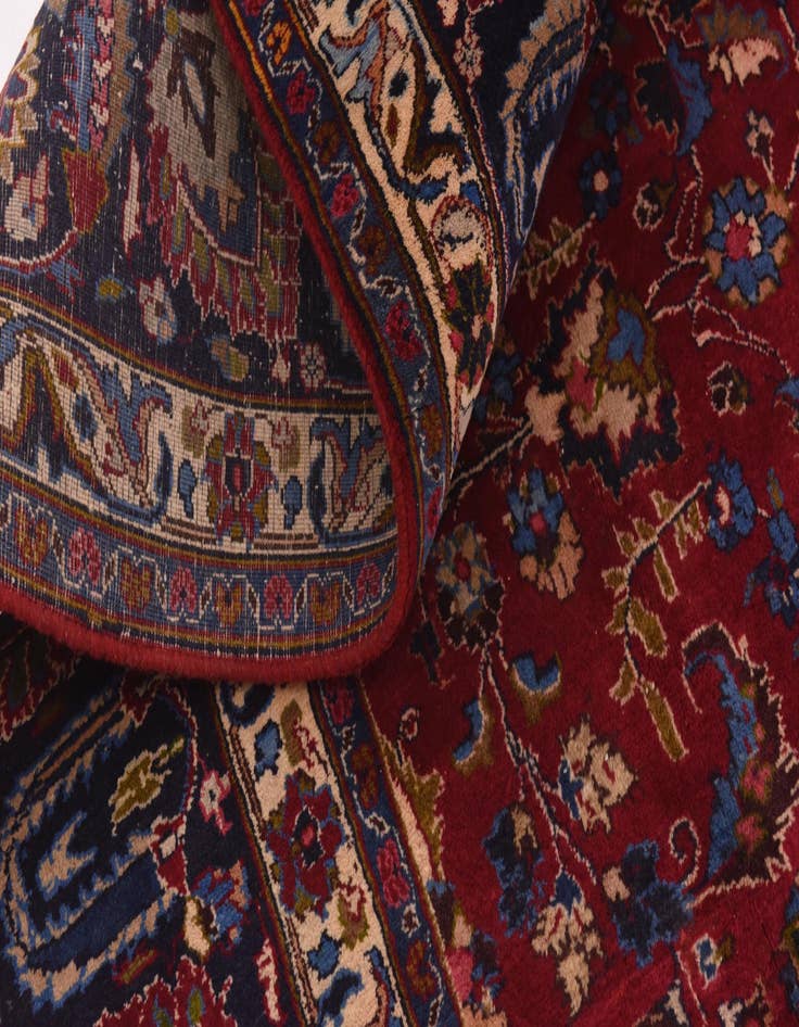 Detail image of 9' 9 x 12'  Hand Knotted Mashad Persian Wool Rug