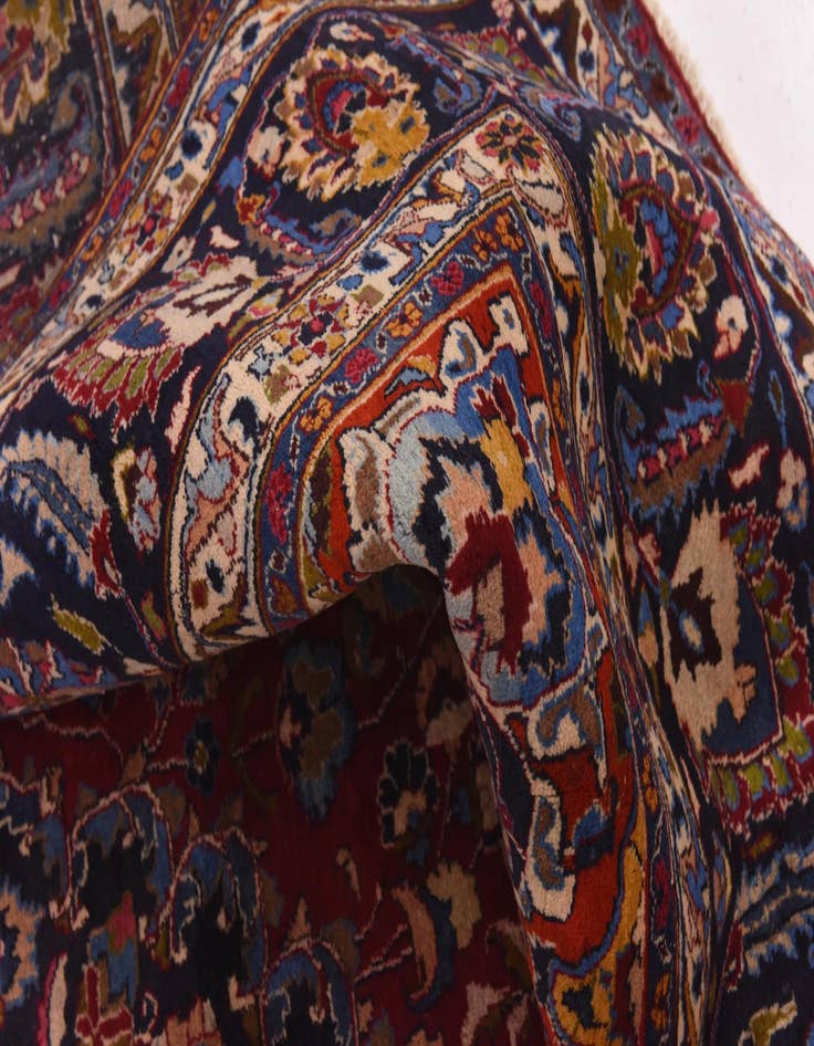 Detail image of 9' 9 x 12'  Hand Knotted Mashad Persian Wool Rug