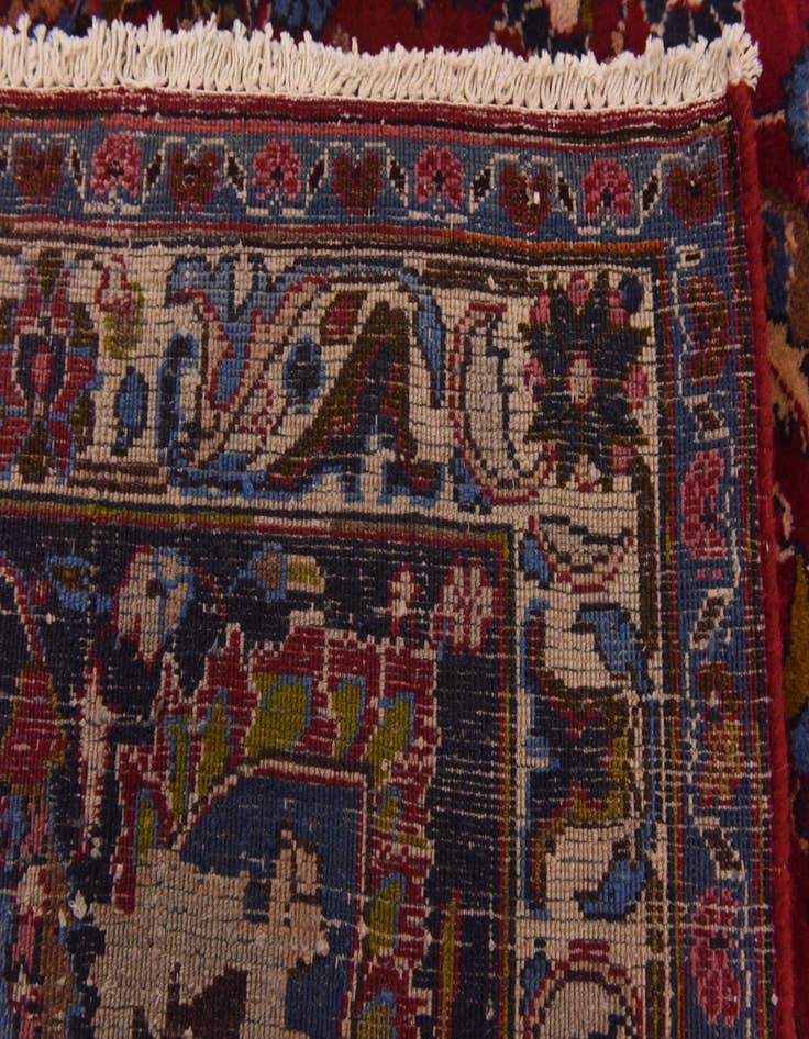 Detail image of 9' 9 x 12'  Hand Knotted Mashad Persian Wool Rug