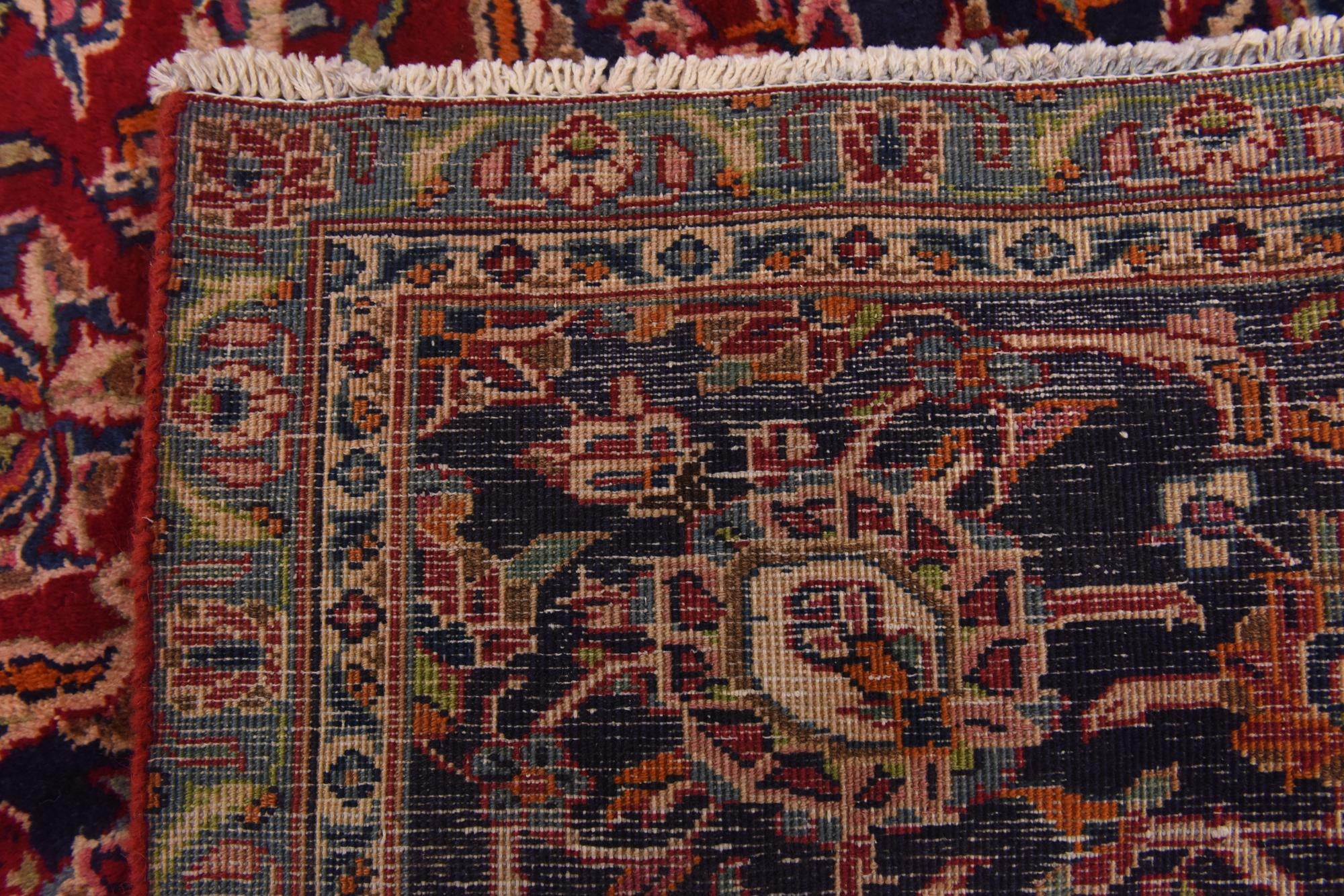9' 6 x 12' 6 Hand Knotted Mashad Persian Wool Rug