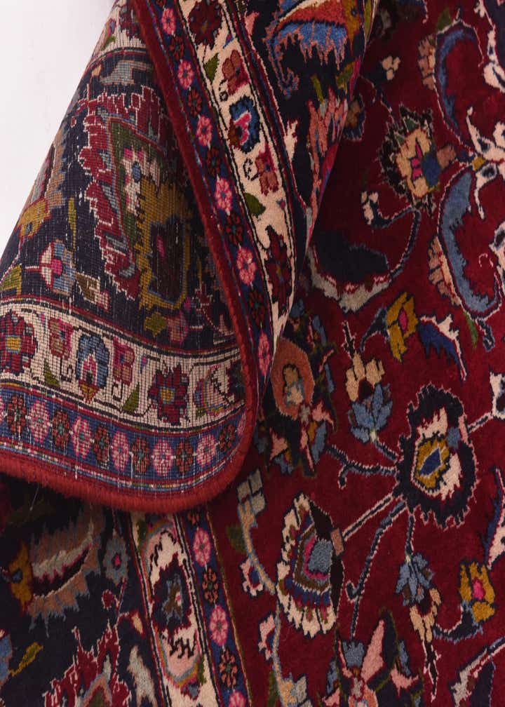 9' 9 x 13' Hand Knotted Mashad Persian Wool Rug