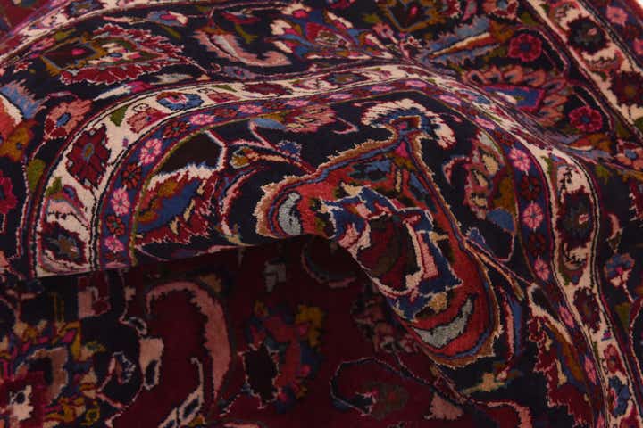 9' 9 x 13' Hand Knotted Mashad Persian Wool Rug