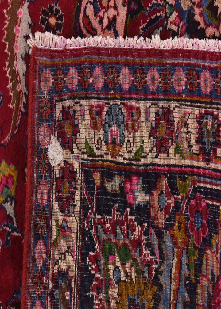 9' 9 x 13' Hand Knotted Mashad Persian Wool Rug