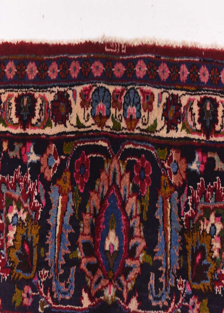 9' 9 x 13' Hand Knotted Mashad Persian Wool Rug