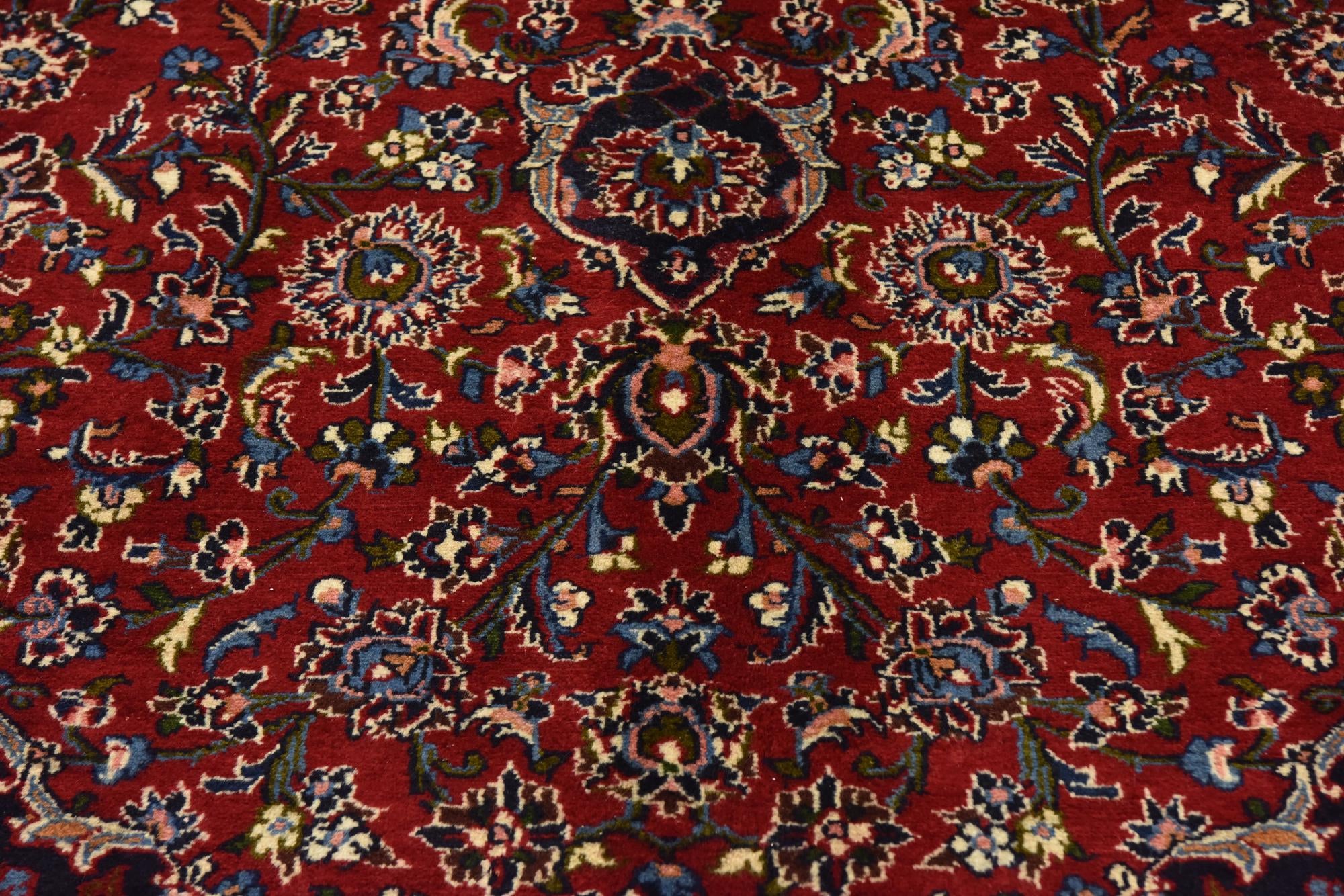 9' 8 x 13' 8 Hand Knotted Mashad Persian Wool Rug