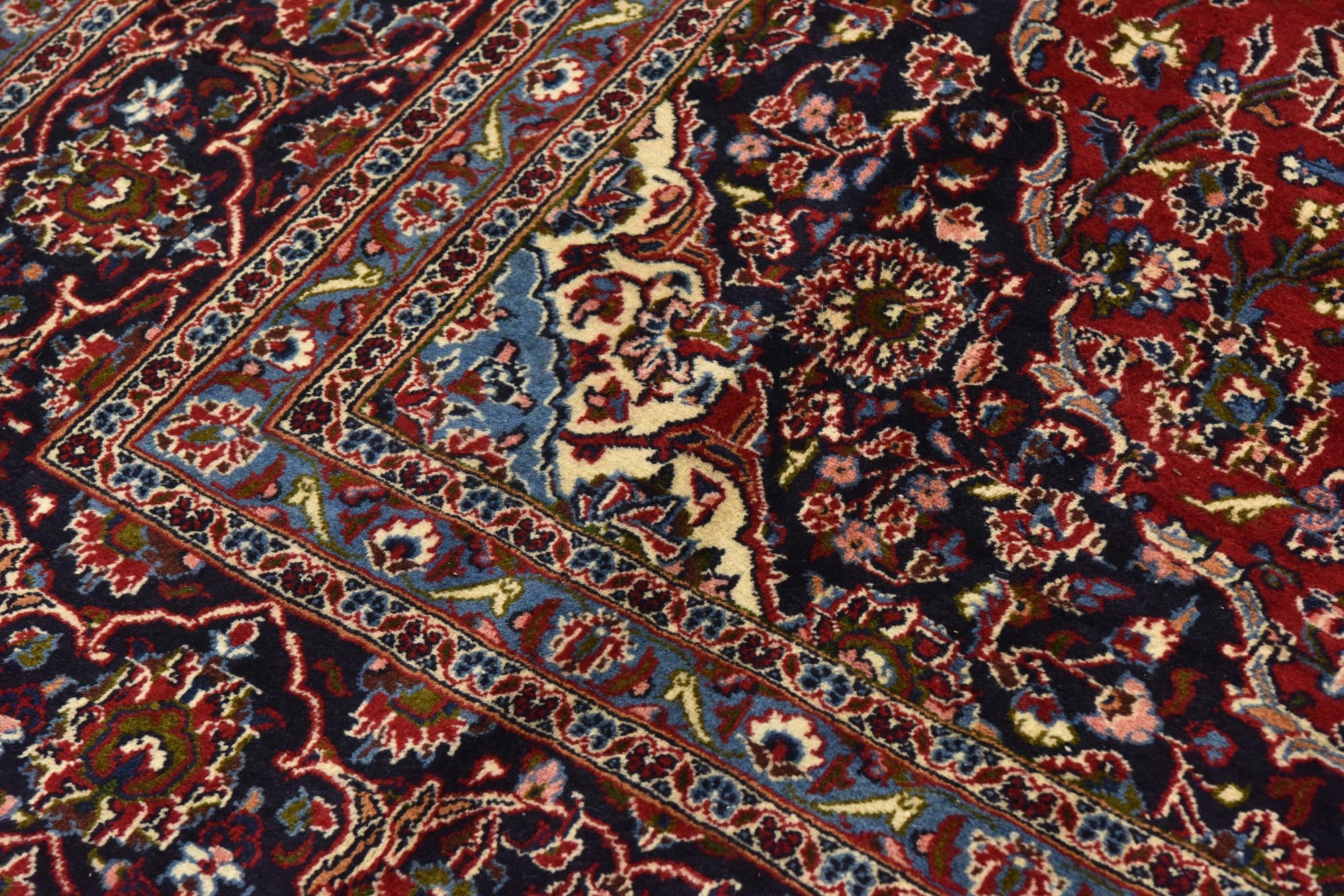 9' 8 x 13' 8 Hand Knotted Mashad Persian Wool Rug