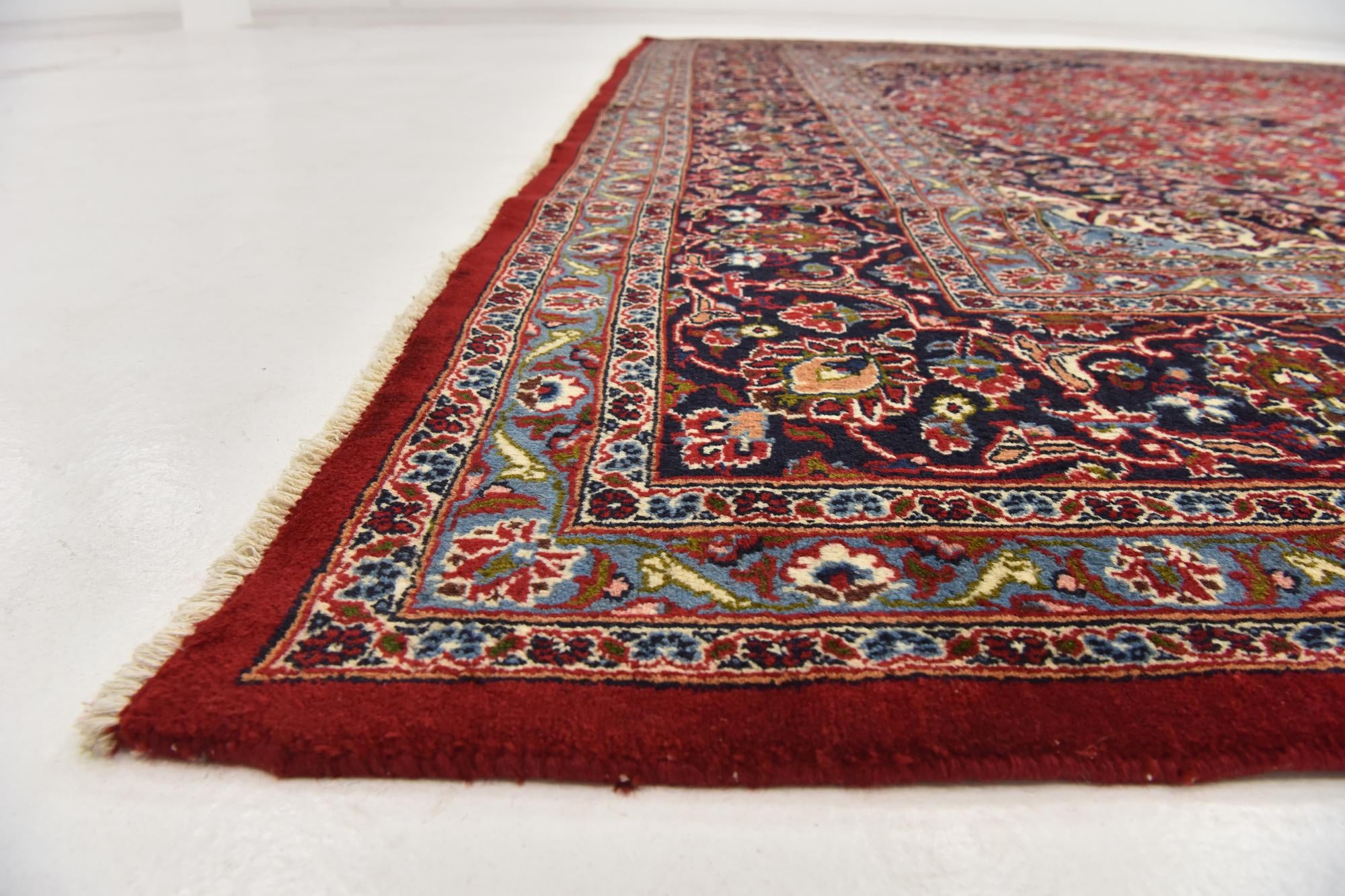 9' 8 x 13' 8 Hand Knotted Mashad Persian Wool Rug