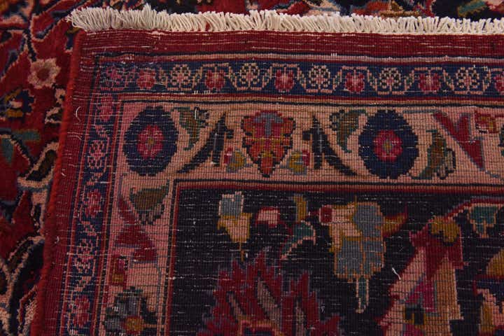 9' 8 x 13' Hand Knotted Mashad Persian Wool Rug