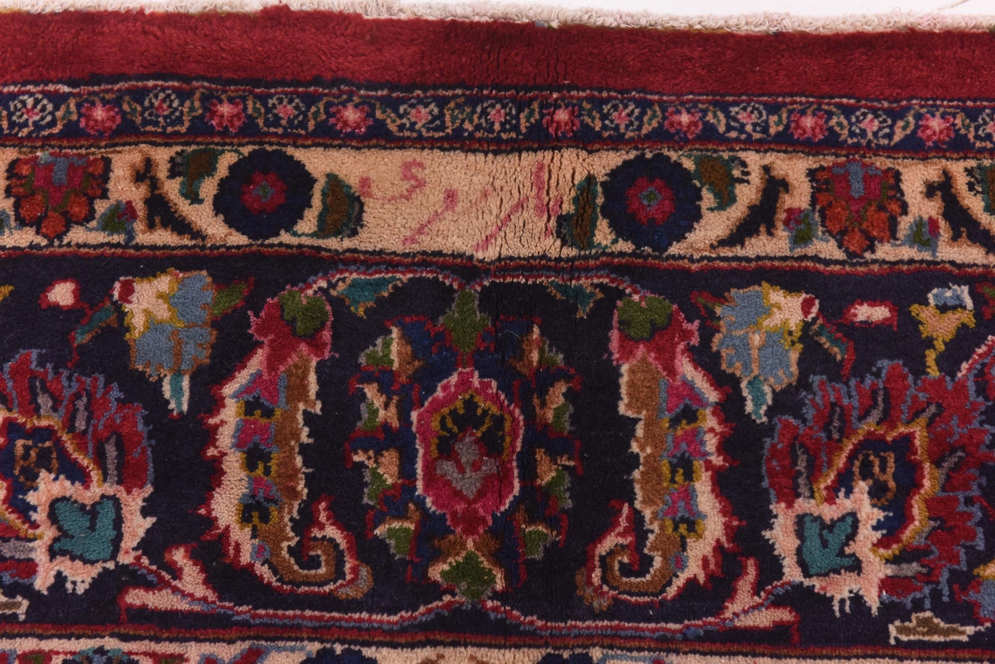 9' 8 x 13' Hand Knotted Mashad Persian Wool Rug