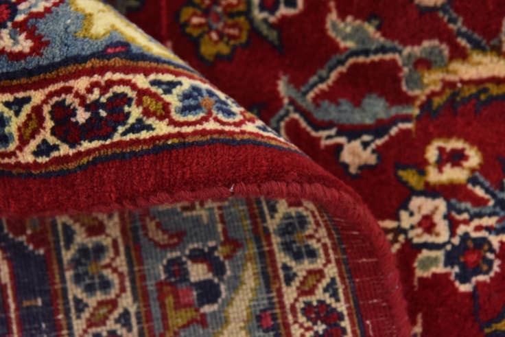 Detail image of 9' 7 x 13' Hand Knotted Mashad Persian Wool Rug
