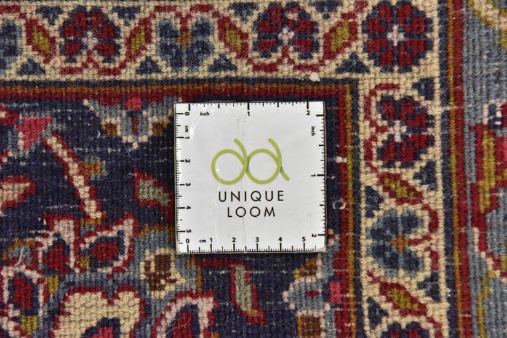 Detail image of 9' 7 x 13' Hand Knotted Mashad Persian Wool Rug