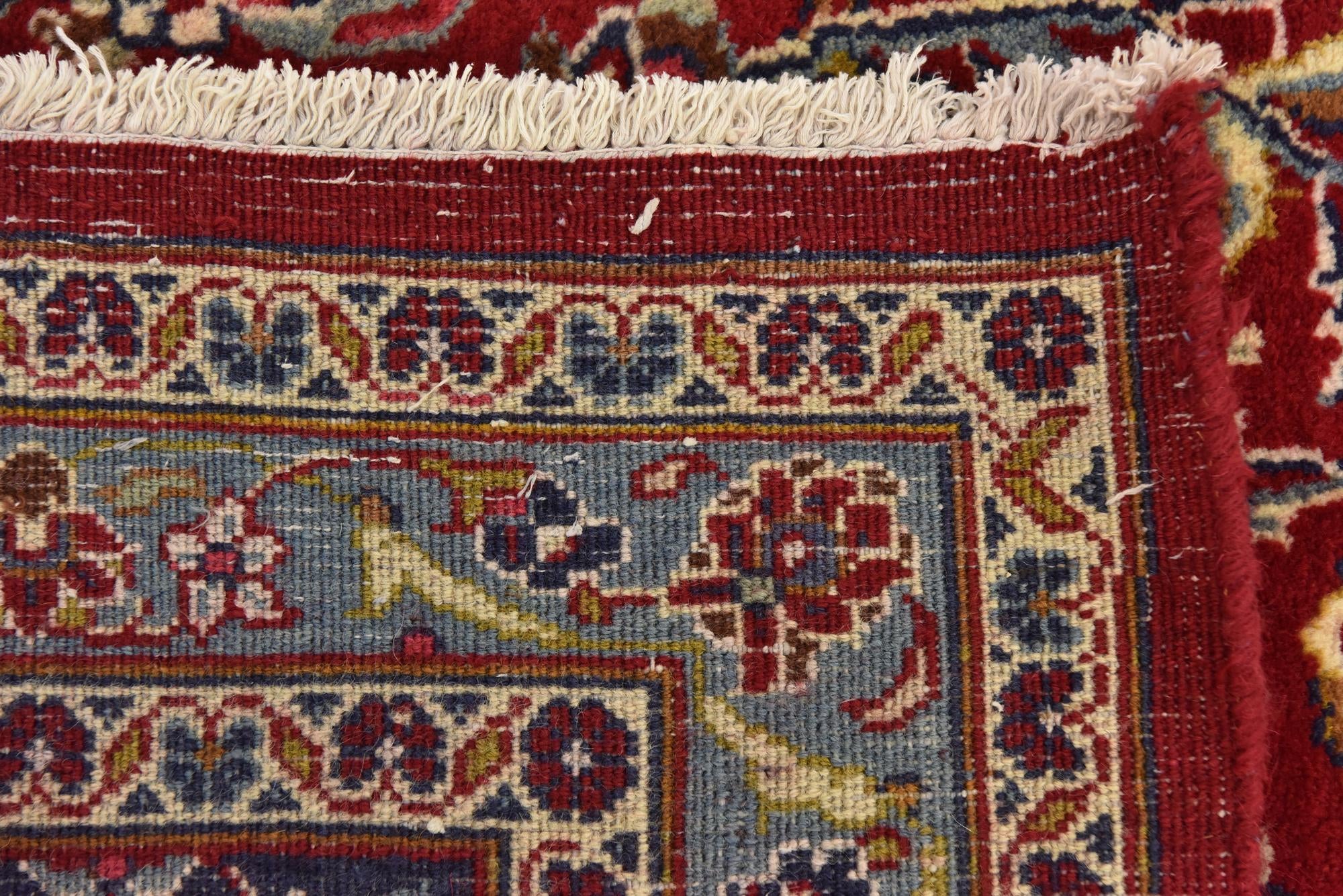 9' 7 x 13' Hand Knotted Mashad Persian Wool Rug