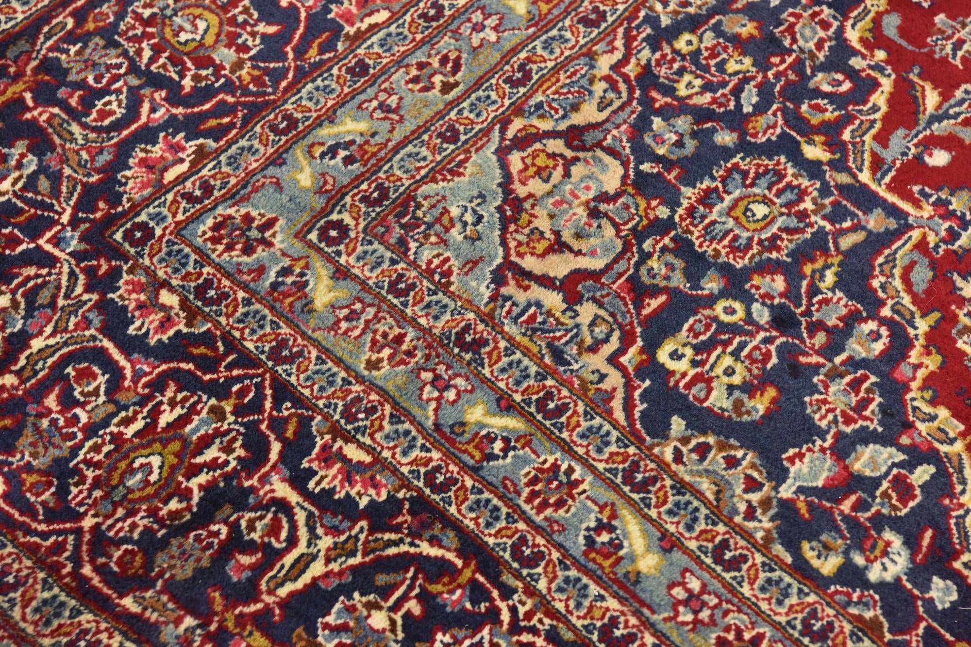 9' 7 x 13' Hand Knotted Mashad Persian Wool Rug