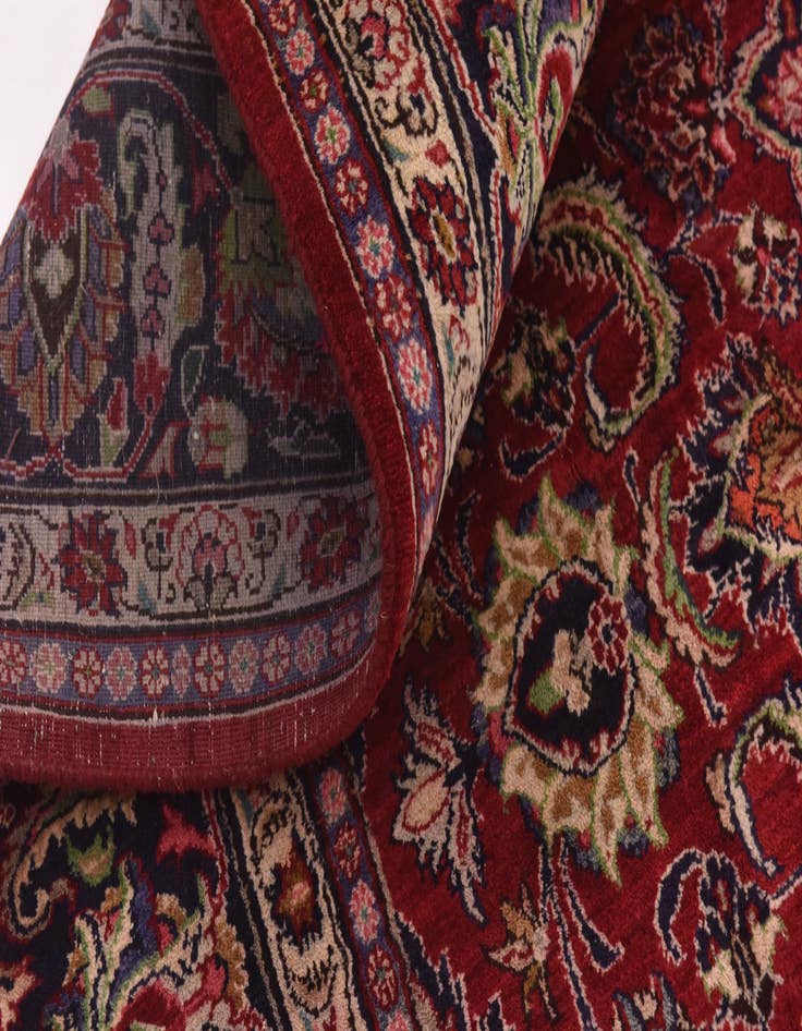 Detail image of 9' 4 x 13' Hand Knotted Mashad Persian Wool Rug