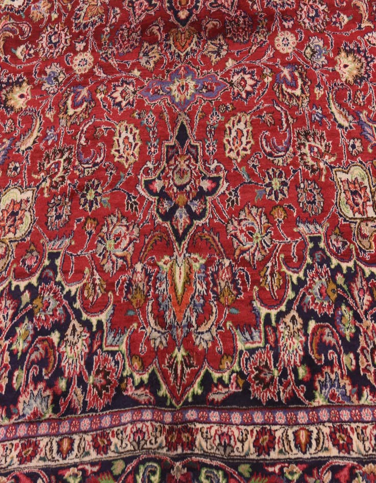 Detail image of 9' 4 x 13' Hand Knotted Mashad Persian Wool Rug