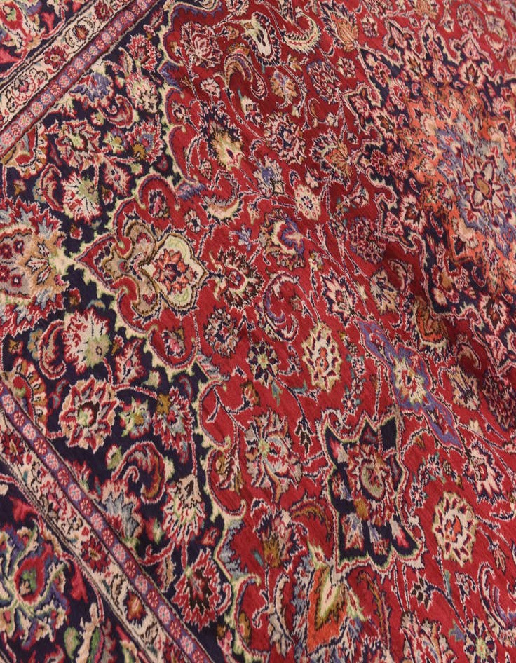 Detail image of 9' 4 x 13' Hand Knotted Mashad Persian Wool Rug