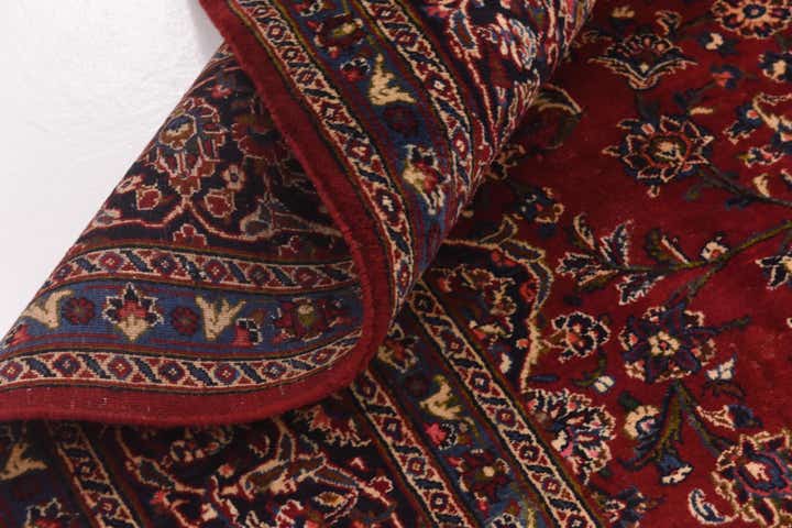 9' 8 x 12' 9 Hand Knotted Mashad Persian Wool Rug