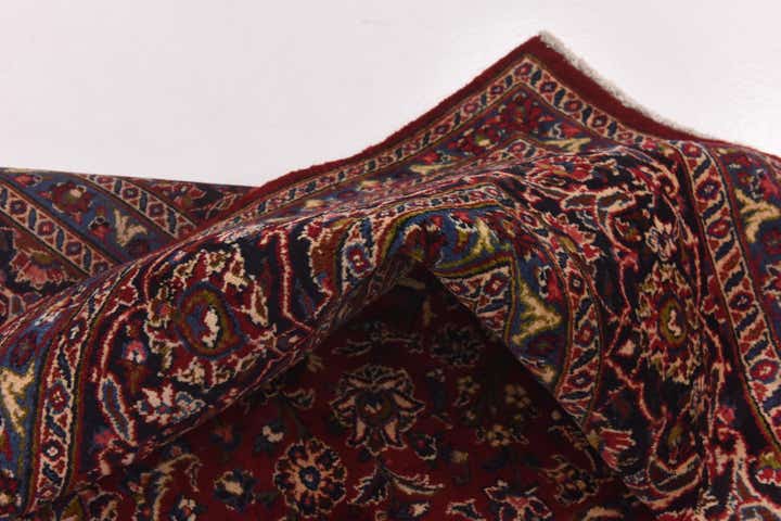 9' 8 x 12' 9 Hand Knotted Mashad Persian Wool Rug