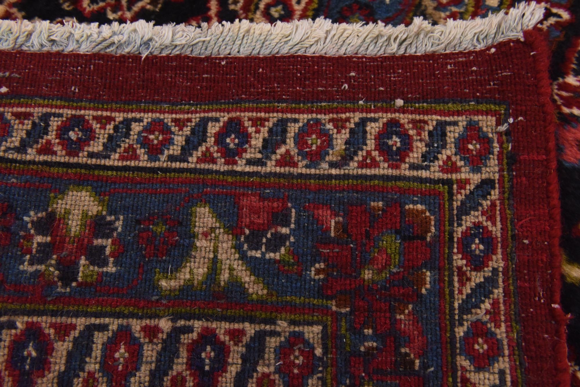 9' 8 x 12' 9 Hand Knotted Mashad Persian Wool Rug