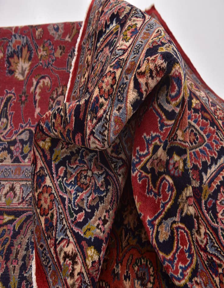 Detail image of 9' 8 x 12' 8  Hand Knotted Mashad Persian Wool Rug