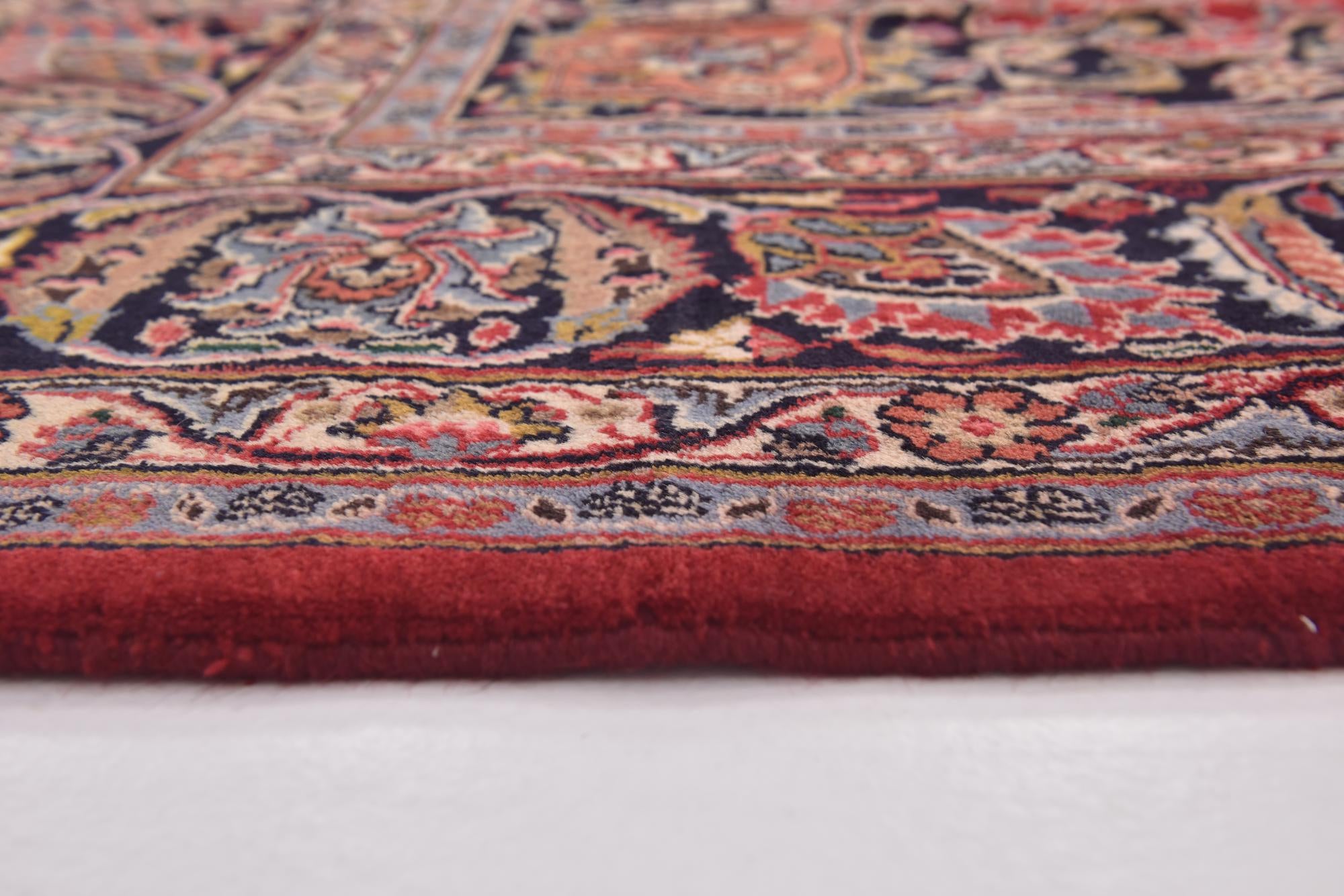 9' 8 x 12' 8 Hand Knotted Mashad Persian Wool Rug
