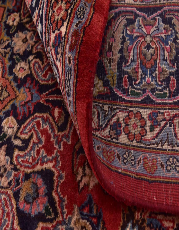 Detail image of 9' 8 x 12' 8  Hand Knotted Mashad Persian Wool Rug