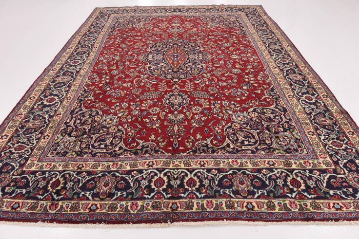 Detailansicht von 290cm x 385cm Handgeknüpft Mashad Persisch Wolle Teppich