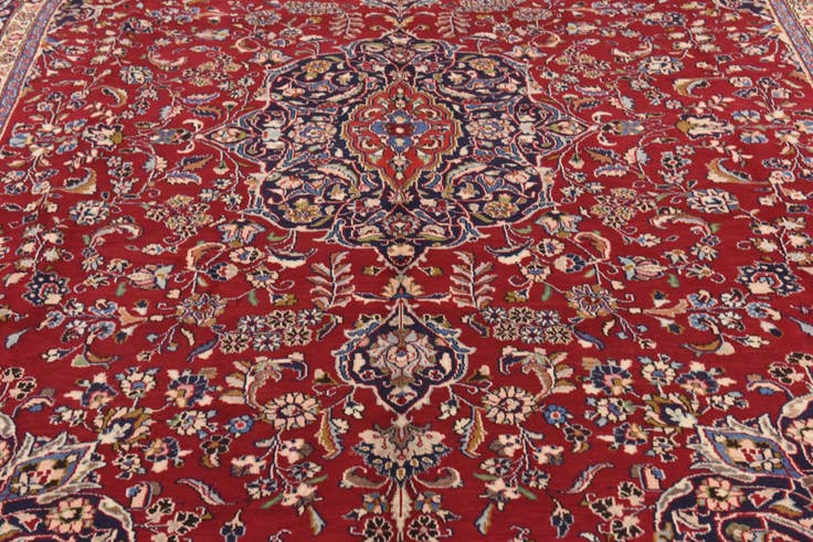 Detailansicht von 290cm x 385cm Handgeknüpft Mashad Persisch Wolle Teppich