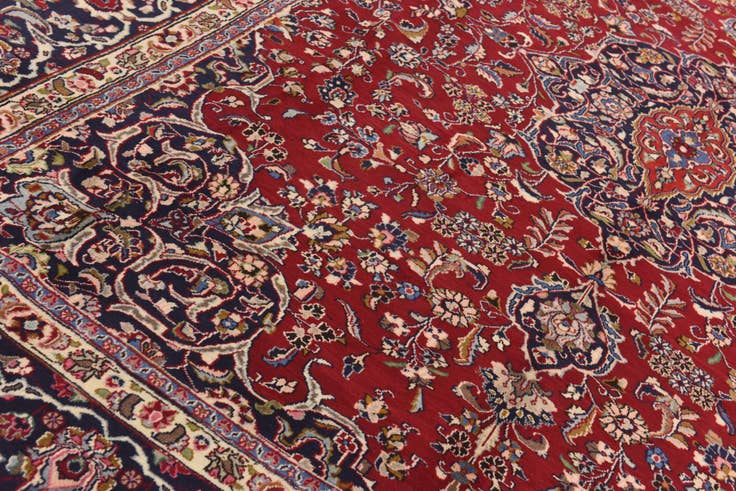 Detailansicht von 290cm x 385cm Handgeknüpft Mashad Persisch Wolle Teppich
