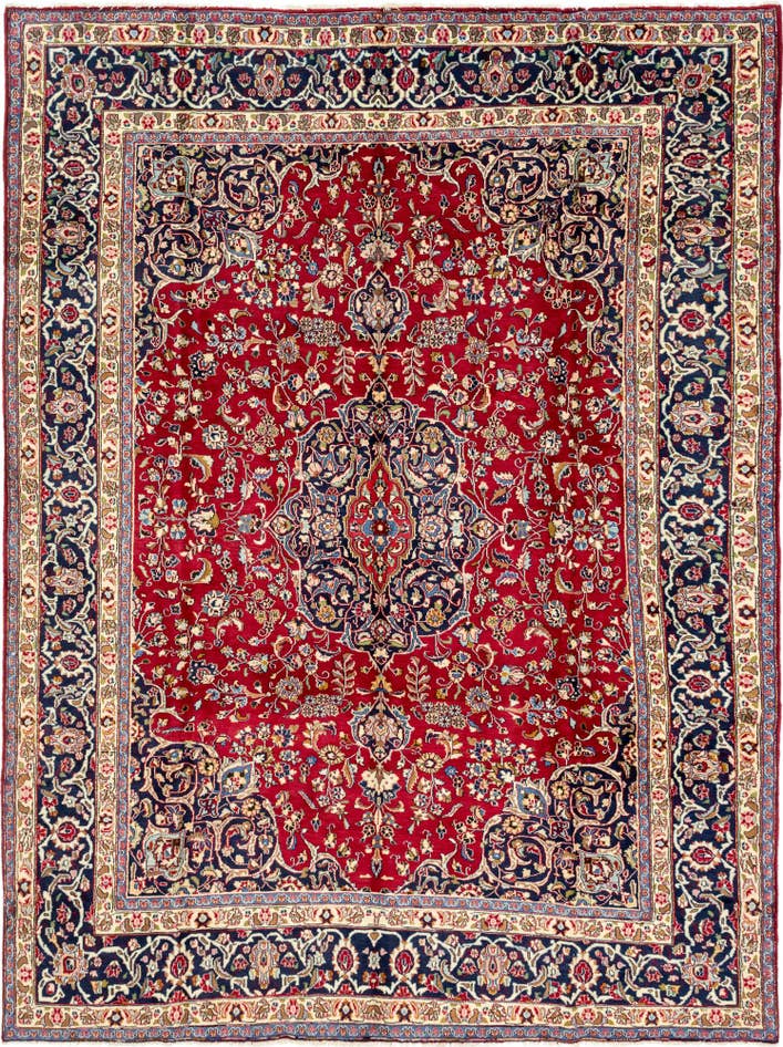 Detailansicht von 290cm x 385cm Handgeknüpft Mashad Persisch Wolle Teppich