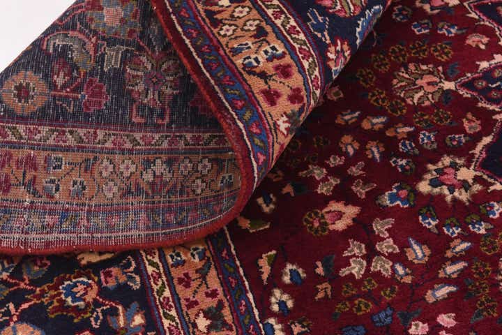 9' 9 x 13' 9 Hand Knotted Mashad Persian Wool Rug