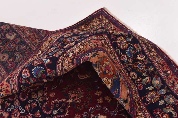 9' 9 x 13' 9 Hand Knotted Mashad Persian Wool Rug