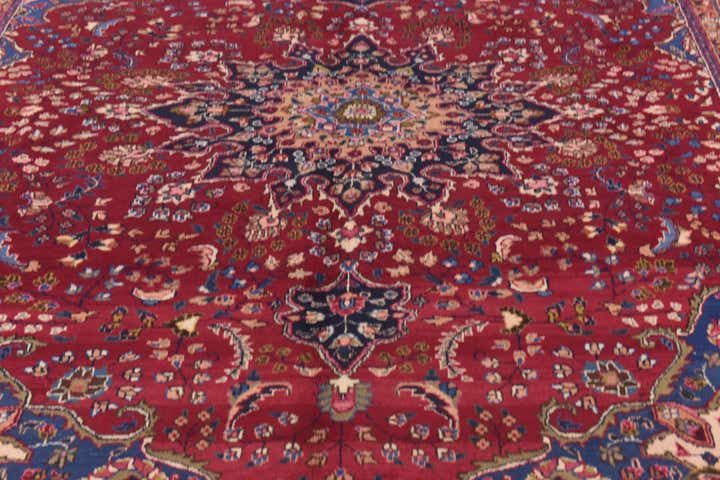 9' 9 x 13' 9 Hand Knotted Mashad Persian Wool Rug
