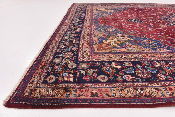 Detail image of 9' 9 x 13' 9 Hand Knotted Mashad Persian Wool Rug